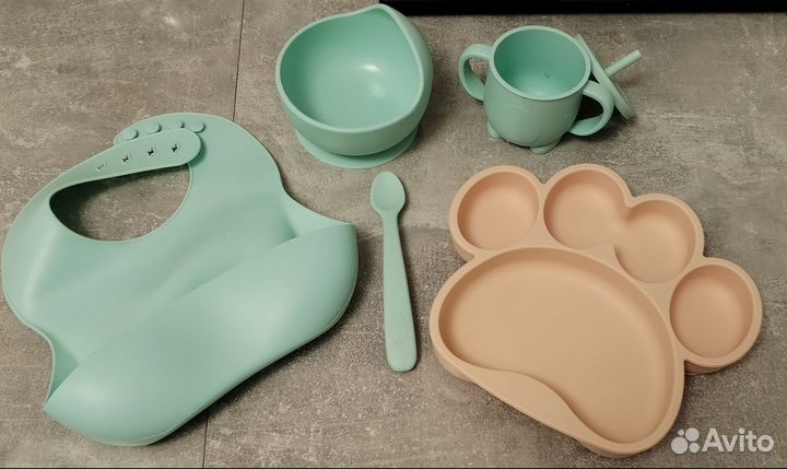 Набор детской силиконовой посуды