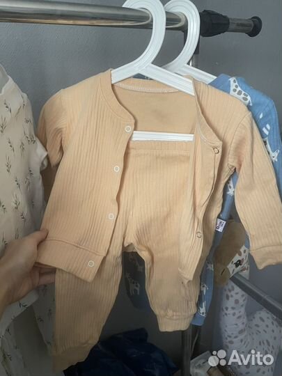 3 комплекта штаны/кофточка 74-80