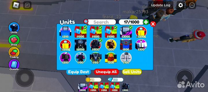 Продаю Юнитов в skibidi toilet defense