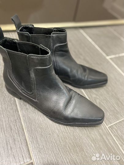 Ботинки кожаные Челси zara 40 оригинал