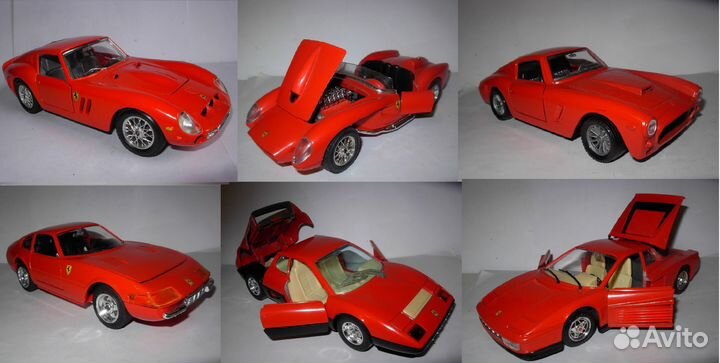 1/24 модели Волга Ferrari и т.д.1/25 1/23 металл