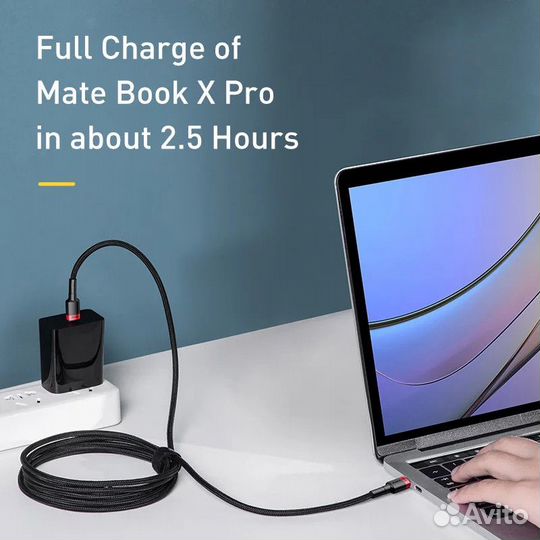 Кабель Baseus USB-C/USB Type-C, для зарядки, 100W
