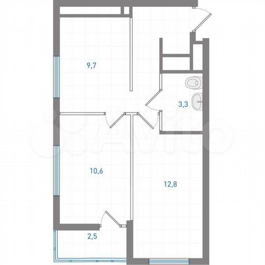 2-к. квартира, 43,7 м², 14/25 эт.