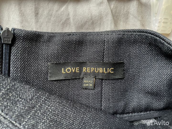 Джинсовая юбка миди love republic 42 рр