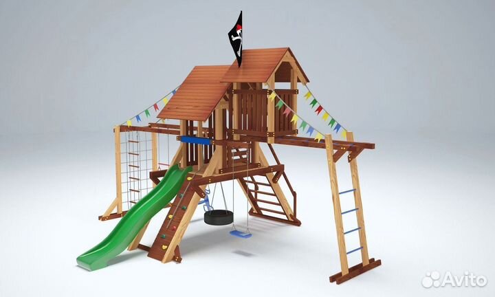 Детская площадка скалодром горка Савушка Люкс 10