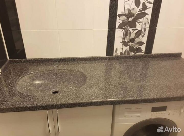 Столешница для ванной из искуственного камня