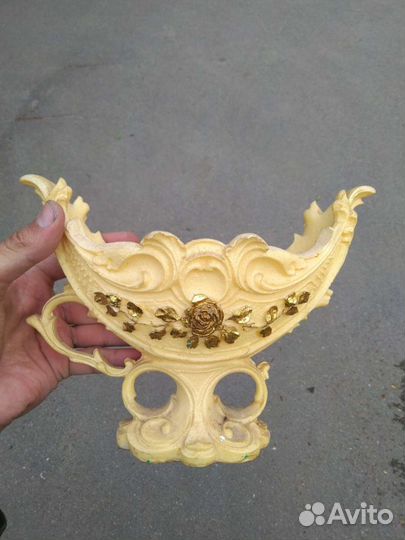 Ваза конфетница из мраморной крошки