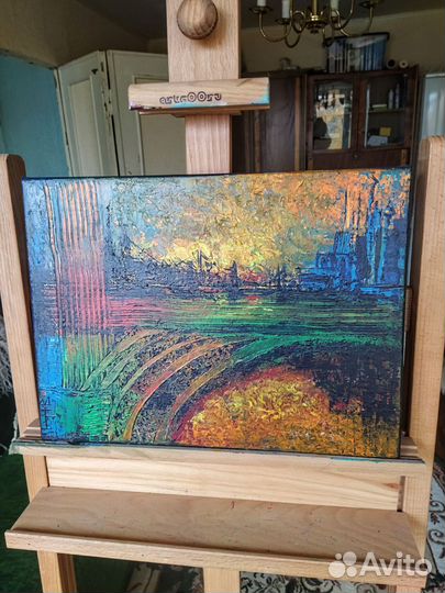 Картина абстракция интерьерная на холсте