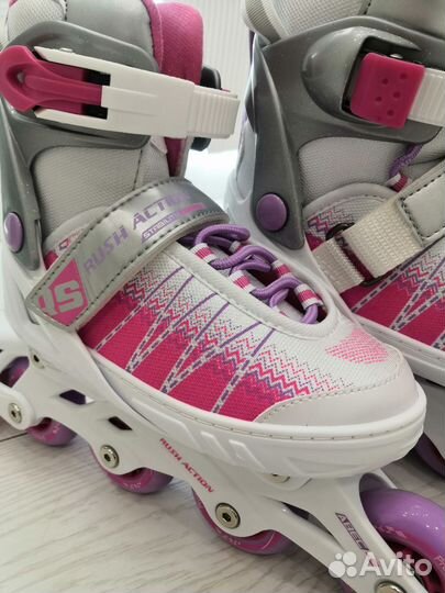 Раздвижные ледовые коньки 2 в 1 rush action