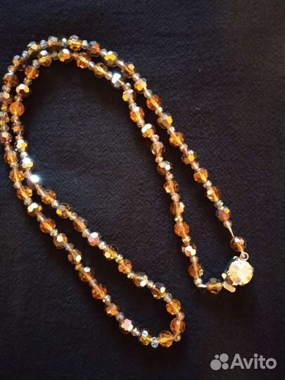 Бусы Чехословакия Аврора Бореалис 58 см