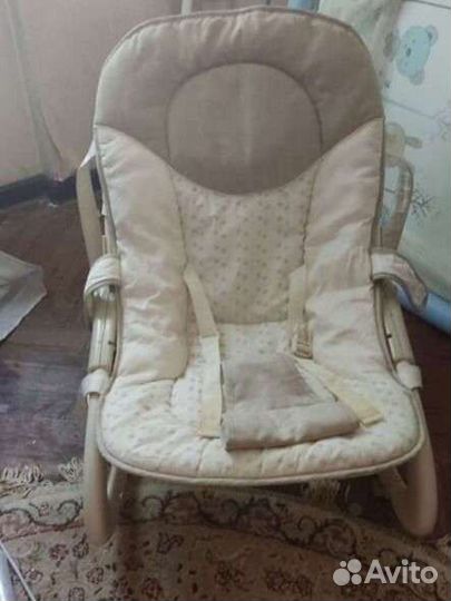 Шезлонг детский с вибрацией jetem