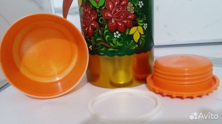 Термос 1 л СССР нерж. сталь широкое горло