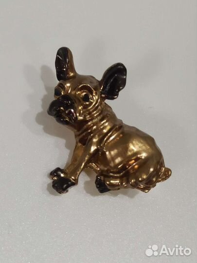 Брошь собачка