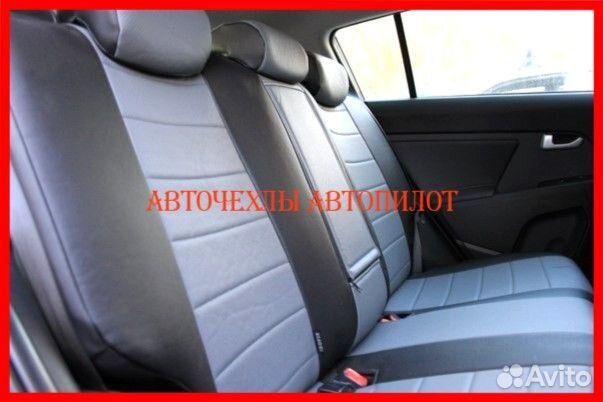 Чехлы Автопилот Kia Sportage 3 из экокожи чёр-сер