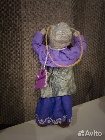 Кукла в единственном экземпляре из ваты на ëлку