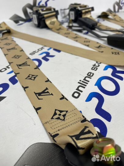 Передние ремни безопасности ваз 2107 (бежевый)