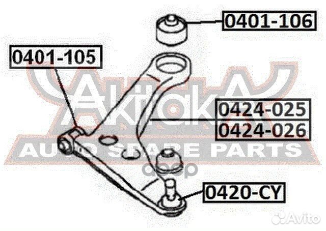 Рычаг передний левый mitsubishi : lancer CS1A/C