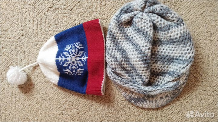 Шапки демисезонные вязанные