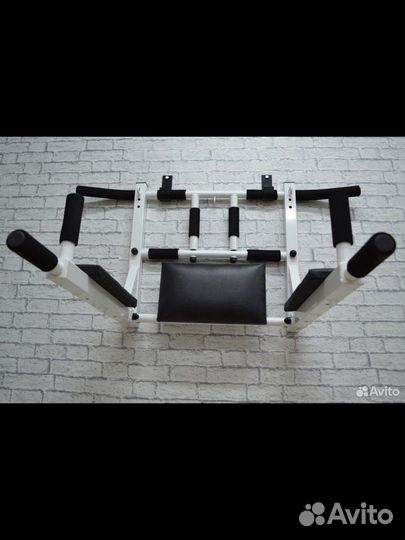Турник брусья пресс 3 в 1 усиленный белый