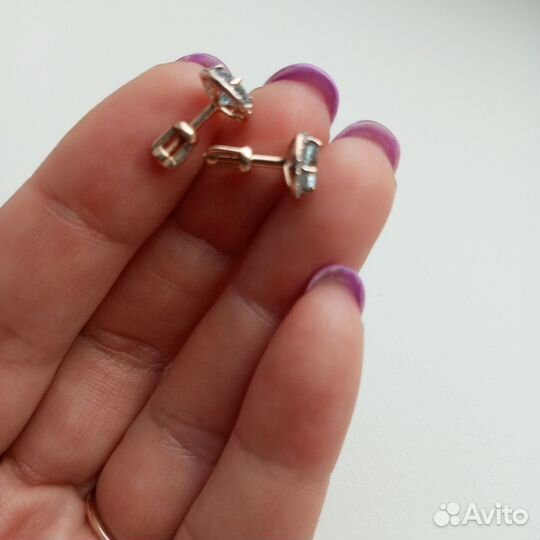 Золотые серьги 583 пробы