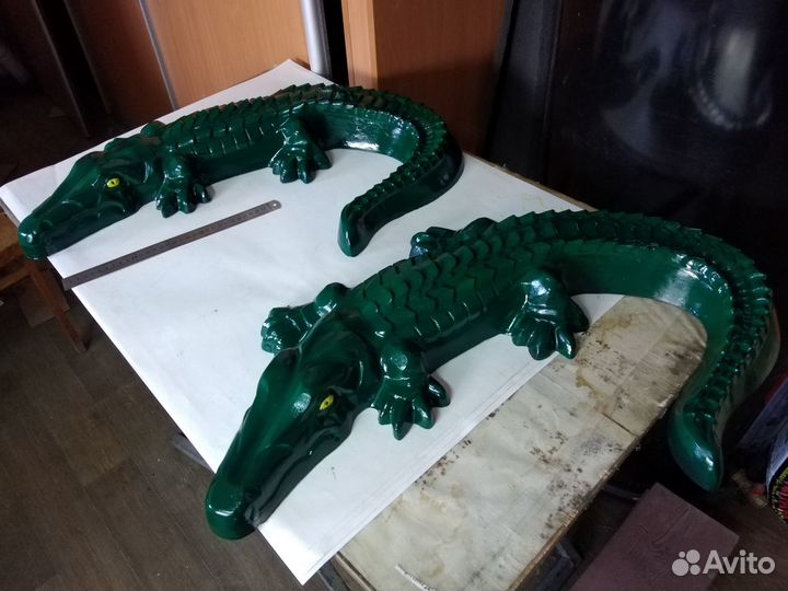 Ландшафтная фигура. крокодил. Бетон. Вес 25 кг