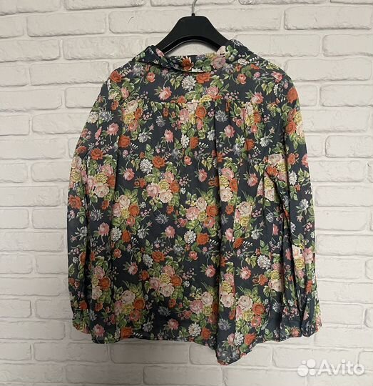 Блуза цветы винтаж 60-70-е гг