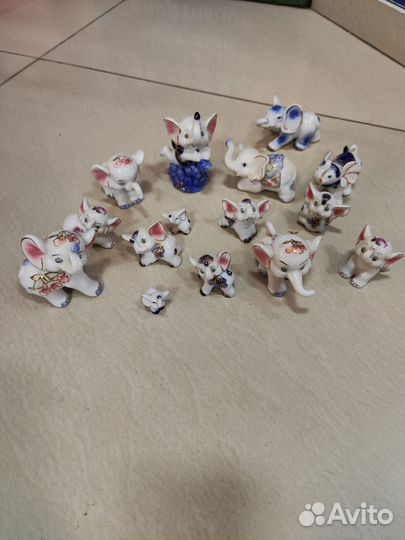 Статуэтки слоники фарфор