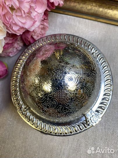 Винтажная икорница на ножнах Европа Англия