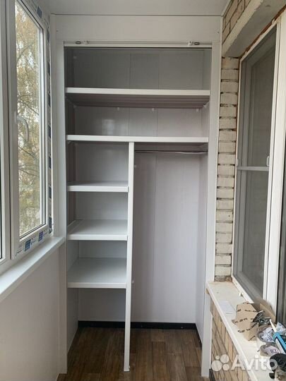 Шкаф с рольставнями на балкон любые размеры