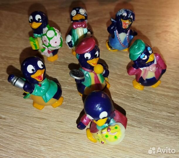 Игрушки из киндера сюрприз серия Пингвины