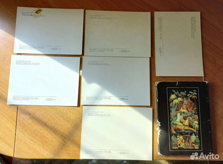 Открытки Искусство Палеха, 1982 год