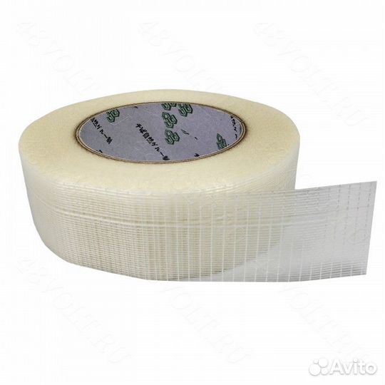 Скотч армированный стекловолокном сетка 40 мм на 5