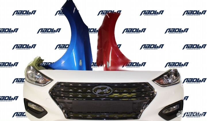 Бампер передний Hyundai Solaris 2018