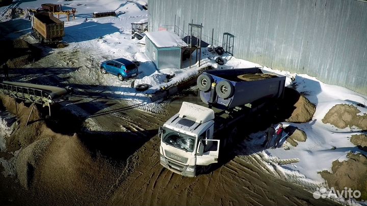 Песок ГОСТ от 100 м3 доставка от 2х часов