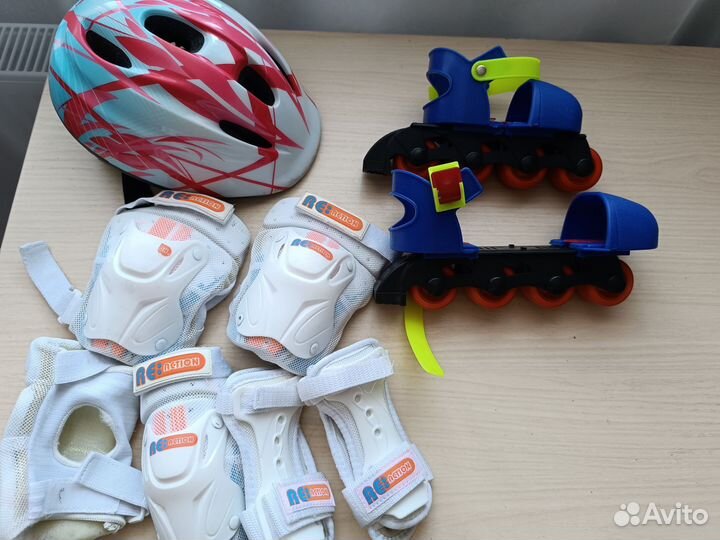 Детские раздвижные ролики и защита