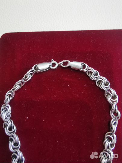 Серебряный браслет 925 пробы. Длина 21,5 см