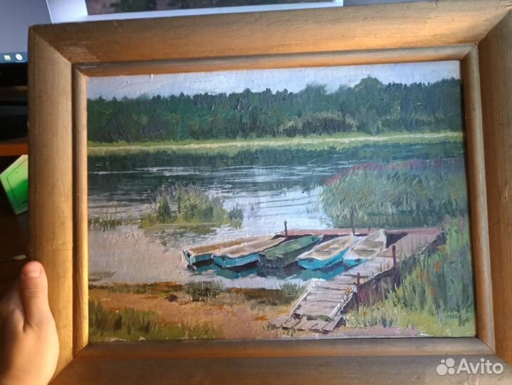 Картина маслом Лодки