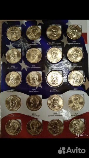 Набр монет Президенты США