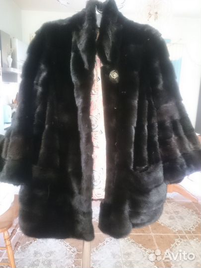 Шуба норковая поперечка в отличном состоянии