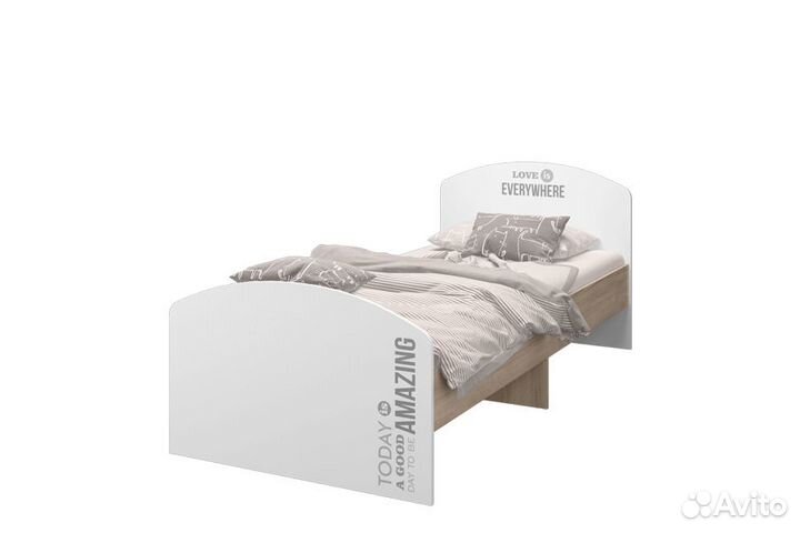 Кровать Джуниор Дуб сонома св/Белый сп.м 0,9х2,0 2