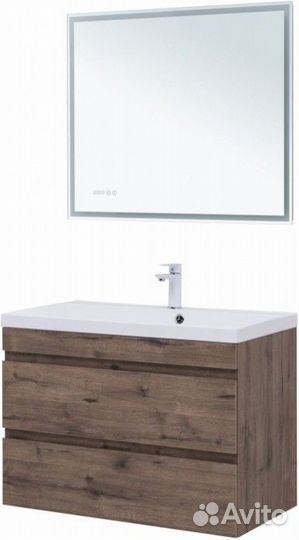 Мебель для ванной Aquanet Нота New 90 дуб веллингтон табак