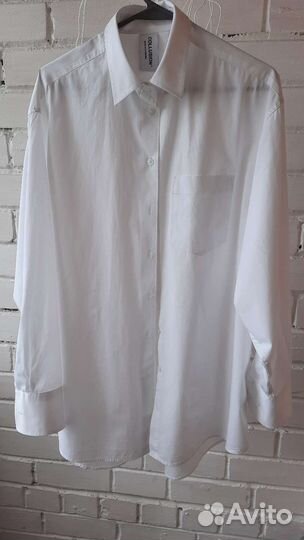 Удлиненная рубашка оверсайз 42-44