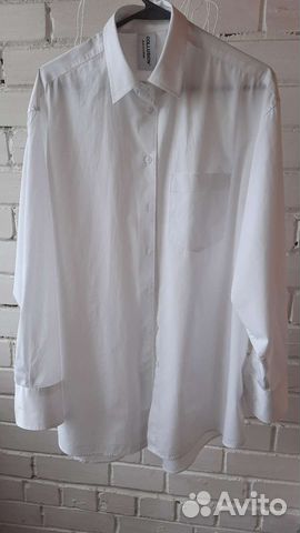 Удлиненная рубашка оверсайз 42-44