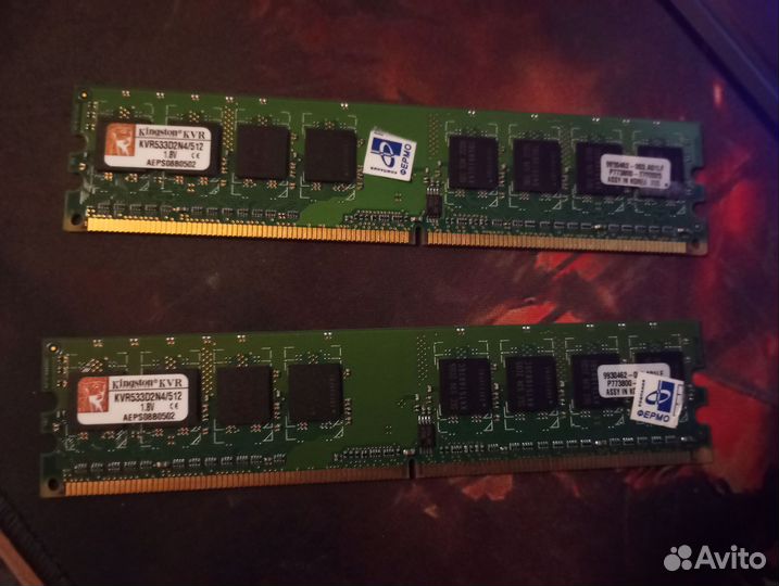 Оперативная память Kingston ddr2 512 mb/2