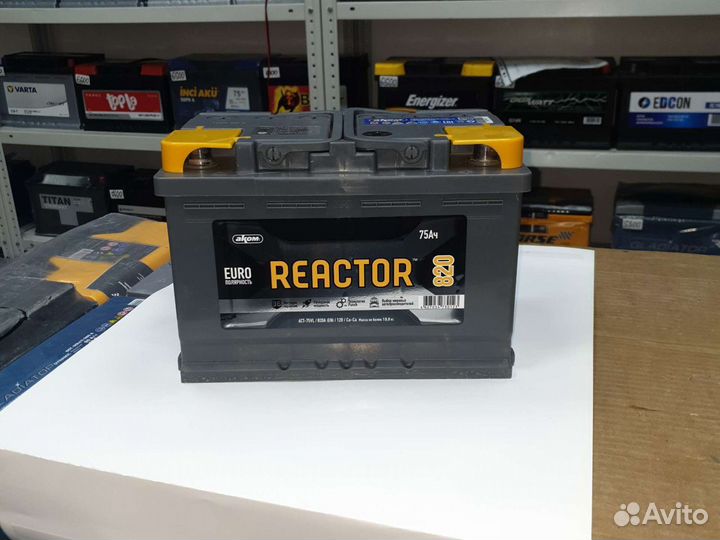 Аккумулятор Реактор 75Ач 820 А