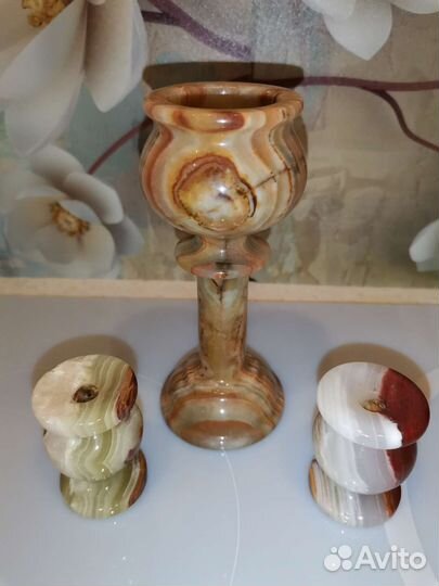 Коллекционные подсвечники из оникса