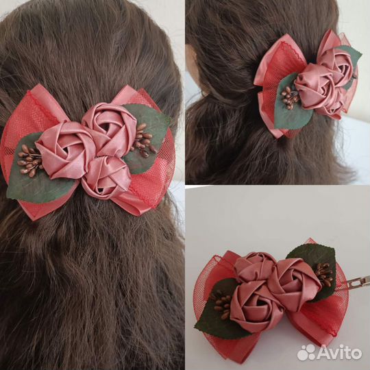 Заколочки, резинки для волос ручной работы