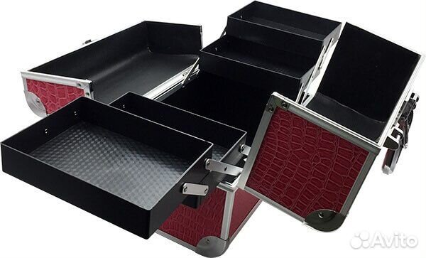 Металлический бьюти кейс средний