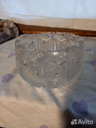 Хрустальная ваза конфетница 2 шт