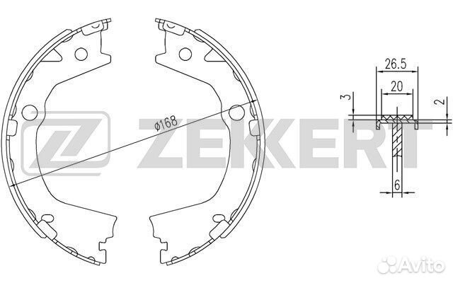 Колодки стояночно тормоза SsangYong New Actyon